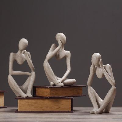 Denker, Kunstharz, glatte Oberfläche, Heimdekoration, Handwerk, Geschenk, modern, abstrakt, Menschenmodell, europäische Tischdekoration, handgefertigt