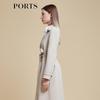 PORTS Women's Long-Sleeve Mid-Length Trench Coat