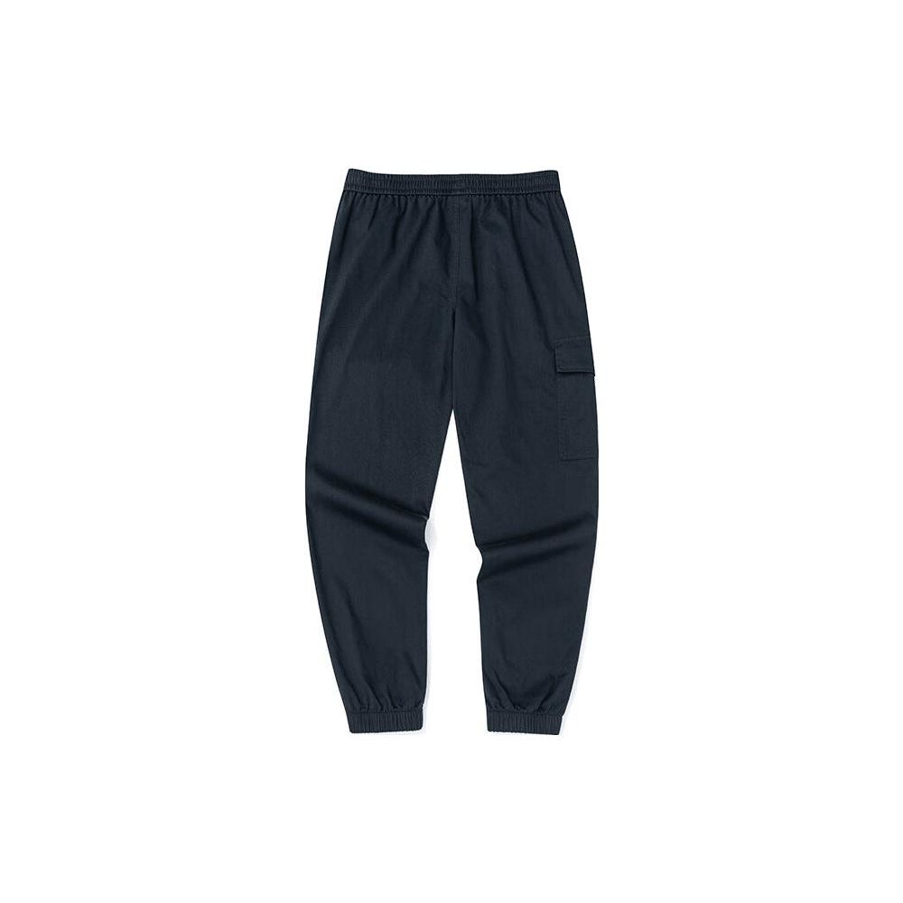 Anta Solid Color Mid-Rise Tapered Woven Sports Pants Men Pants Black 152248502-1