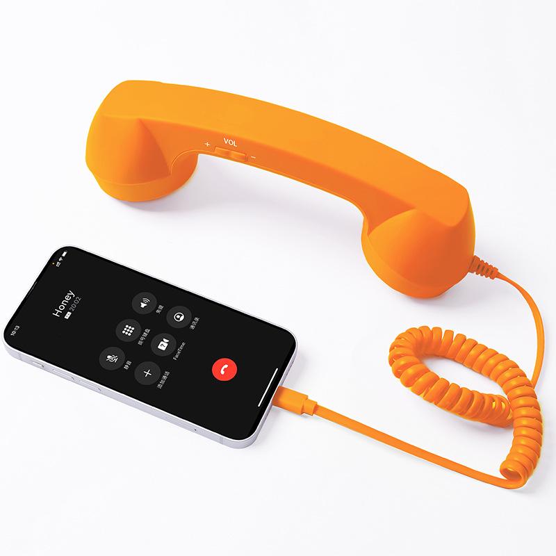 Sofort verfügbar Retro-Stil Mädchenhaftes Telefonhörer mit einstellbarer Lautstärke und Mikrofon für Schüler