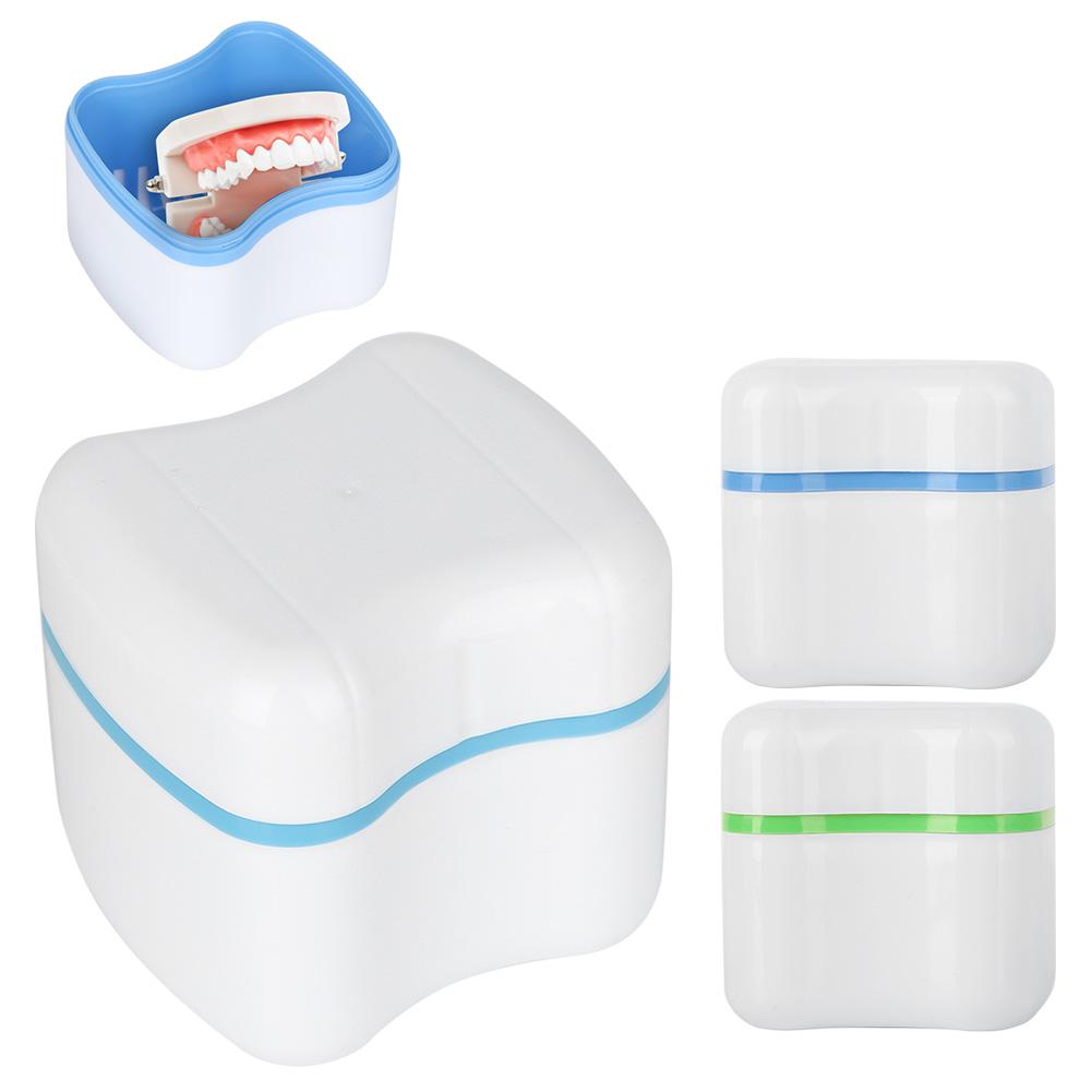 3 Colors Denture False Teeth Storage Box Case With Filter Screen Dental Appliance