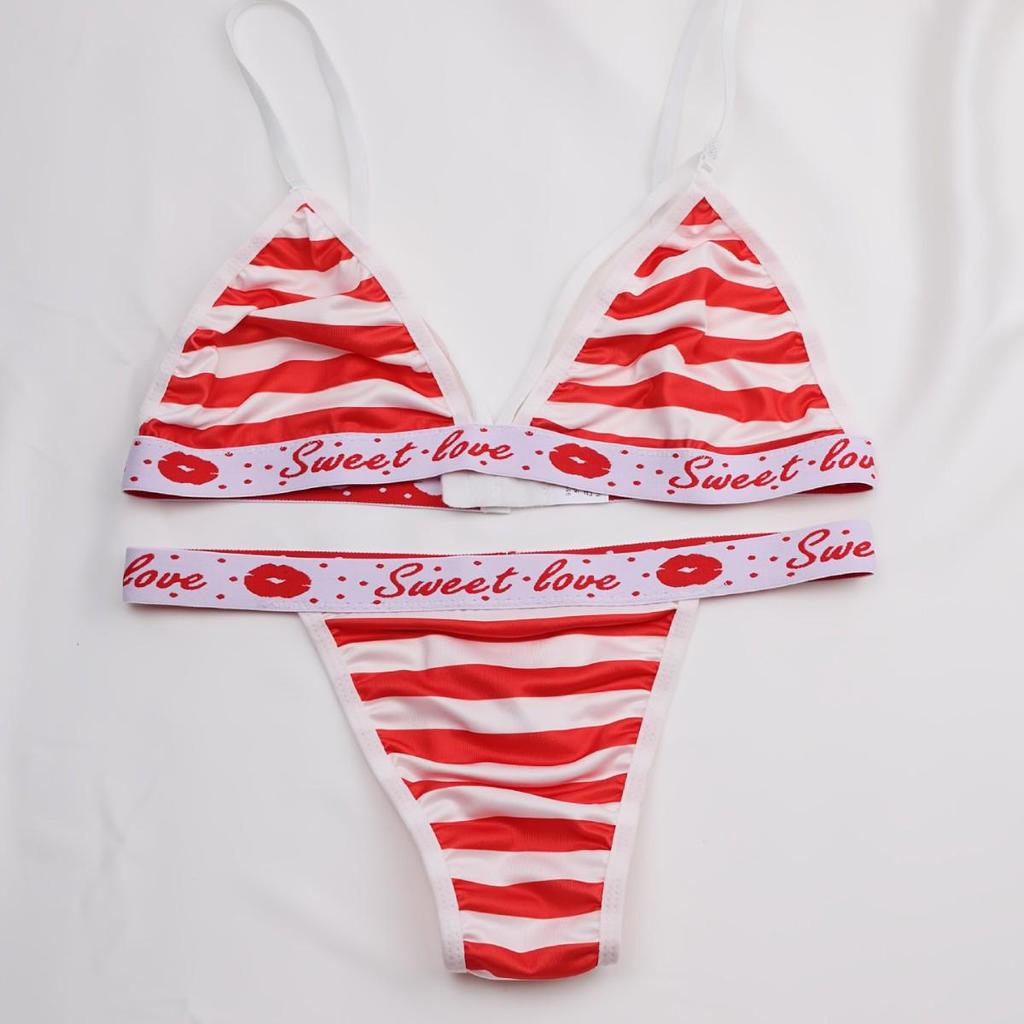 European & American Sexy Bikini Lingerie: Wire-Free Plus Size Bra for a Sleek Look