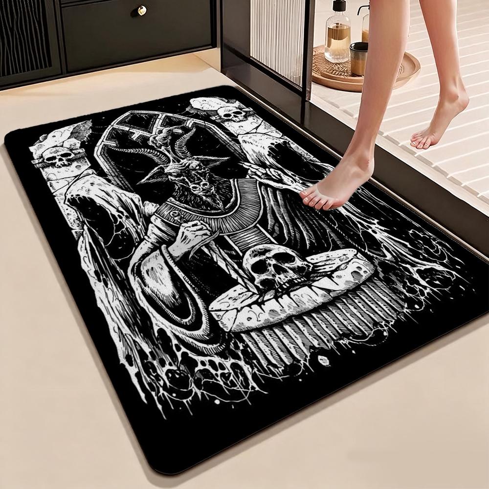 Five Elements Pentacle Double Moons Rectangular Rug Soft Texture Nonslip Carpet For Kids Bedroom Play Area Home Party Decor Holiday Gift