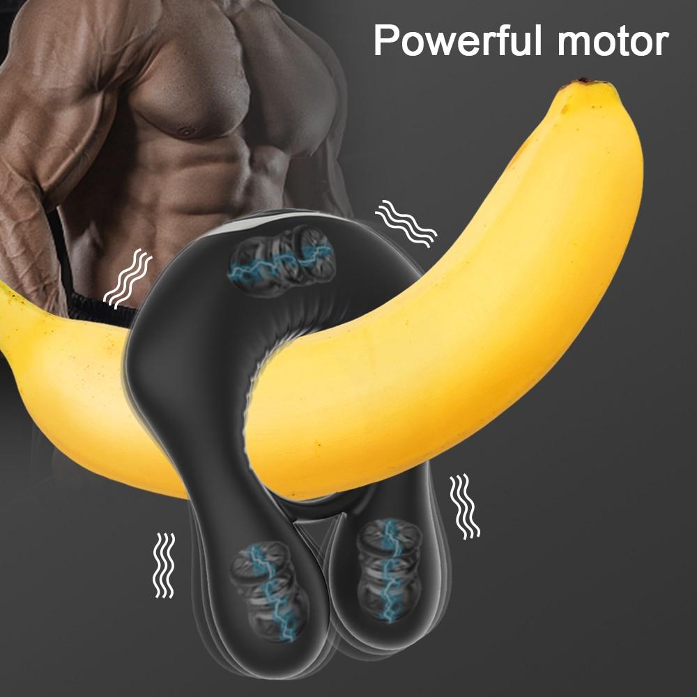 Wireless Remote Penis Ring Prolong Ejaculation Vibrating Cock Couple Resonance Testicle Vibrator Sex Toys for Men