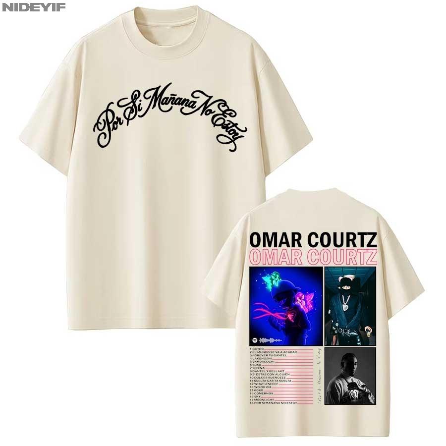 OMAR COUTZ 2026 TOUR ALBUM T shirt for Unisex Women Hiphop Streetwear Oversized Tops 100 Cotton TShirt KHAKI OC9