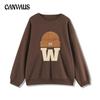 Autumn and Winter Round Neck Plus Size Loose Women's Couples Wear Padded Long Sleeve Pullover