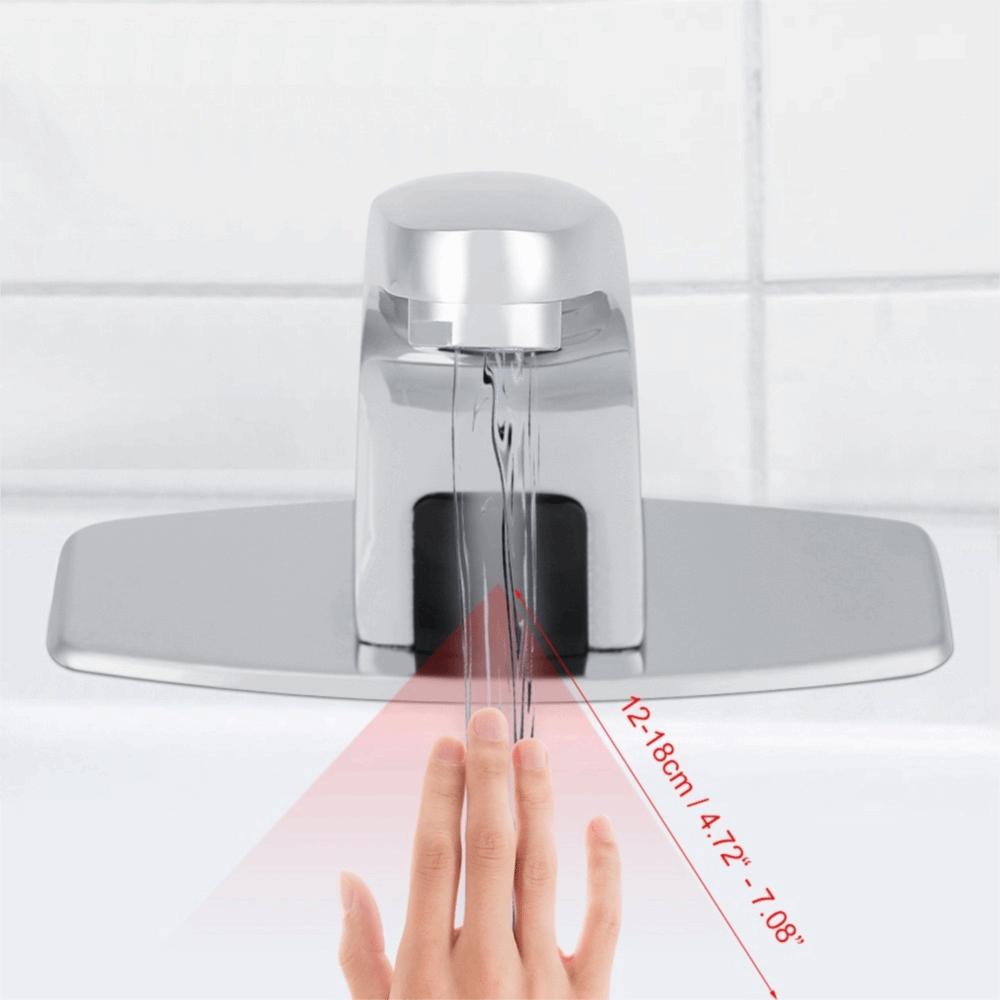 Battery Operated Infrared Faucet PVD Plating Automatic  Faucet  Bathroom Sink