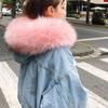 Women Warm Denim Short Coat Collar Jacket Slim Winter Hooded Outwear Coats