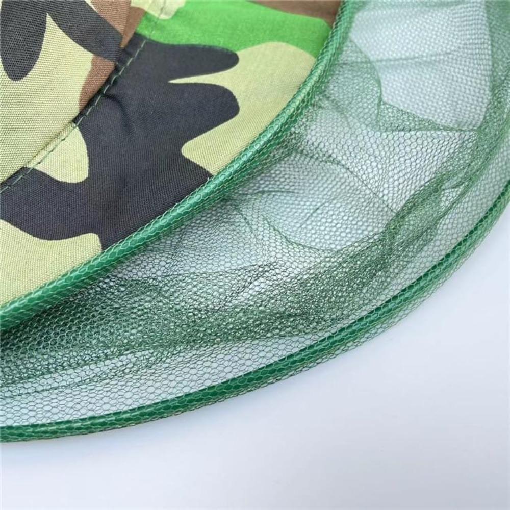 2Pack Camouflage Beekeeper Beekeeping Cap Hat with Head Net Mesh Face Protection Outdoor Fishing Equipment Beekeeping Supplies