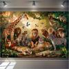 1Pcs Vibrant Wildlife Party Decoration Background Winter Backdrop Decorations For Photo Studio Photo Booth Christams Party
