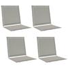 Seat and Back Cushions 4 Pcs Light Grey 47 X 45 X 2 Cm Polyester