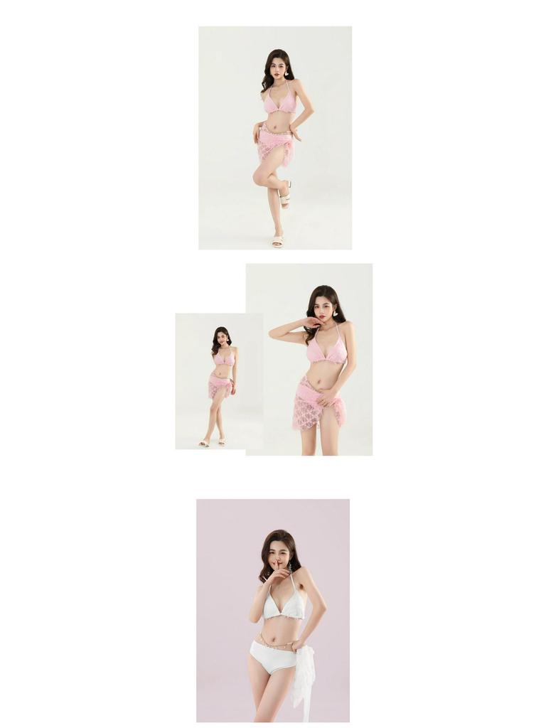 2025 New Hot Girl Style Sexy Three-Piece Bikini Swimsuit