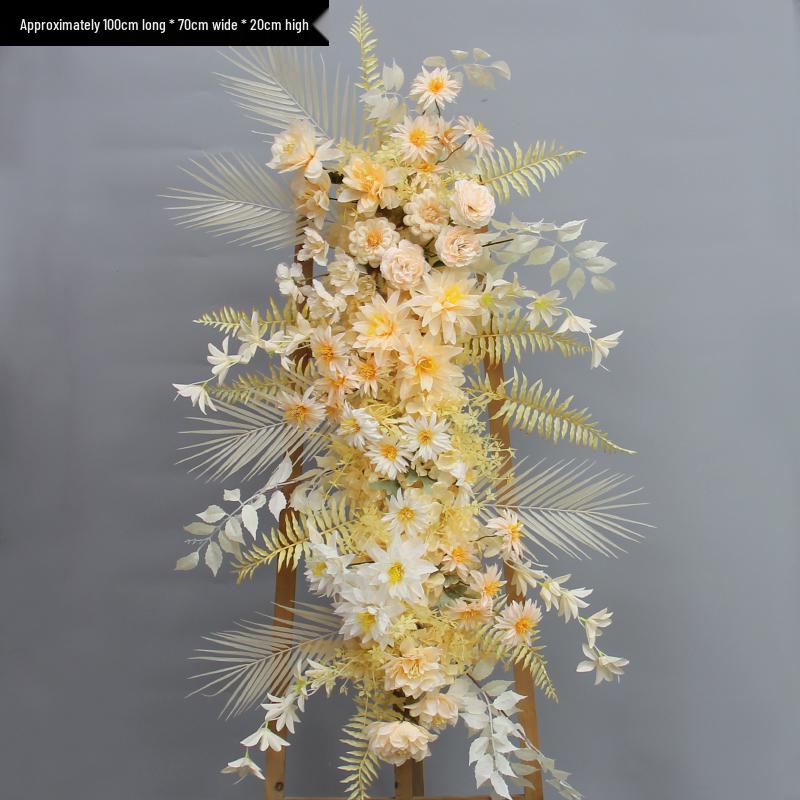 Blumen Kunstseide Blumenstreifen Set: Lange Hängegang-Anordnung & Hochzeitsaal-Dekor