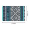 Teal, Aqua and Grey Vintage Bohemian Wallpaper Anti-slip Doormat Floor Mat for Kitchen Entrance Home Living room Footpad Mats