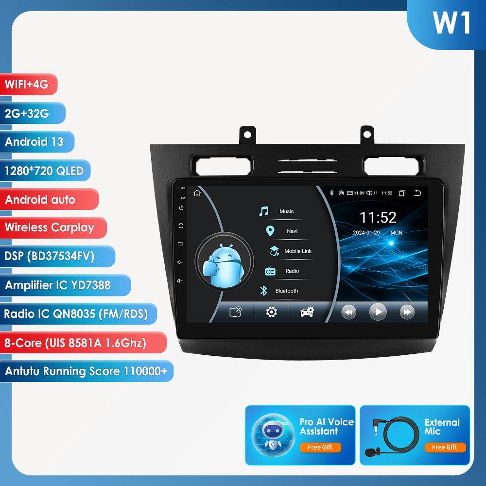 Hizpo 8 Kjerner Carplay 4G 10.1'' Bil Intelligente Systemer Android Bilradio for Ford Transit Connect 2005-2014 Tourneo Connect Intelligent Skjerm DSP