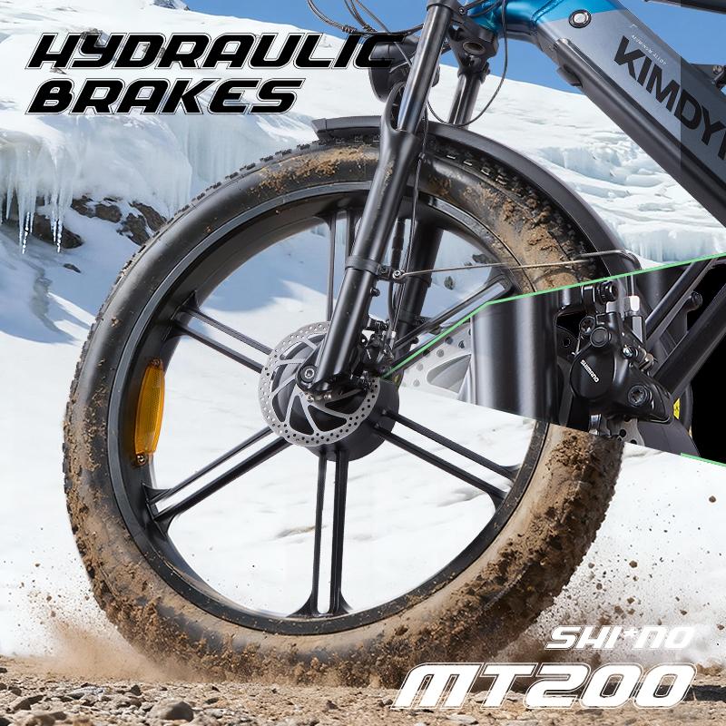 KIMDYMA K03 3000W Doppelmotor Elektrisches Fahrrad für Erwachsene, 48V Lithium-Akku 26" Fettreifen All-Terrain E-Bike mit Hydraulischen Bremsen