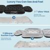 Luxury White Bath Pillow, Soft and Breathable Ergonomic Seat Pad Suitable for Home or Hotel Use, White Design with Head Support and Armrests