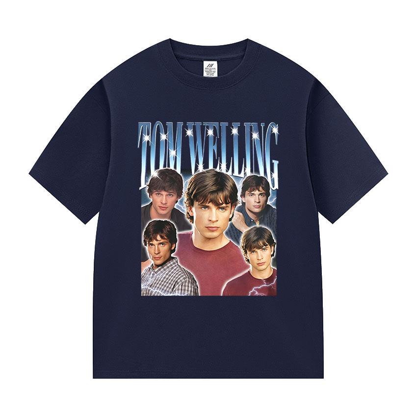 Funny TV Show Tom Welling Meme T Shirt Unisexs Clothing ONeck Fashion Short Sleeve Tshirts Unisex Oversized Vintage Cotton Tshirt
