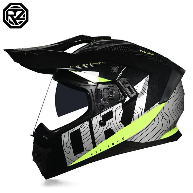 Unisex Motorcycle Rally Helmet with Single Visor for Road and Off-Road Long Distance Travel