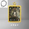 Golden Tibetan Thangka Pendant Necklace With Five Wealth Deities Charm Copper Amulet Men Women Ethnic Style