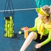 Tennis Ball Hopper Professional Pickleball Collector 25 Tennis Balls/15 Pickleball Capacity for Picking Storage Ball
