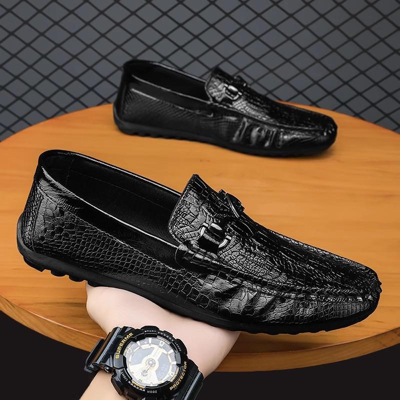 Autumn business British style casual leather shoes driving soft-soled lazy black Doudou tide shoes
