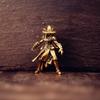 Small Brass Cowboy Mini Figurine Retro Western Hunter Gunslinger Ornament Rustic Desktop Decor for Man Cave Office Home