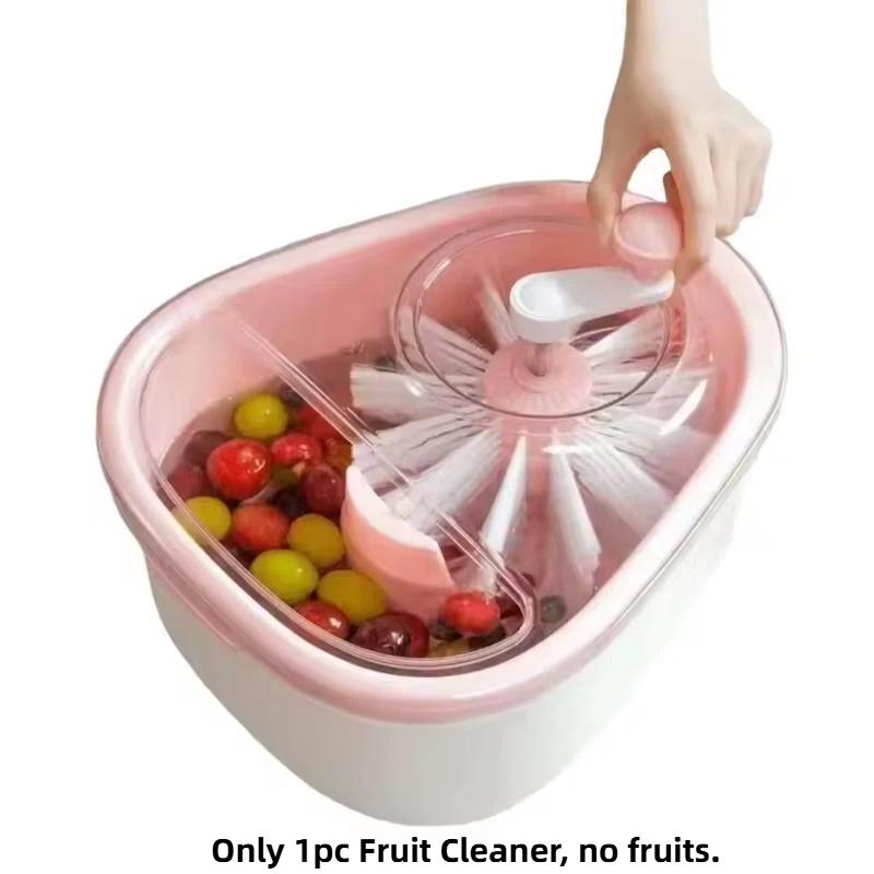 Fruit Cleaner Spinner Large Vegetable Scrubber Manual Salad Drainer Colander Basket Rapid Dry Berry Grape Washer Bowl Kitchen