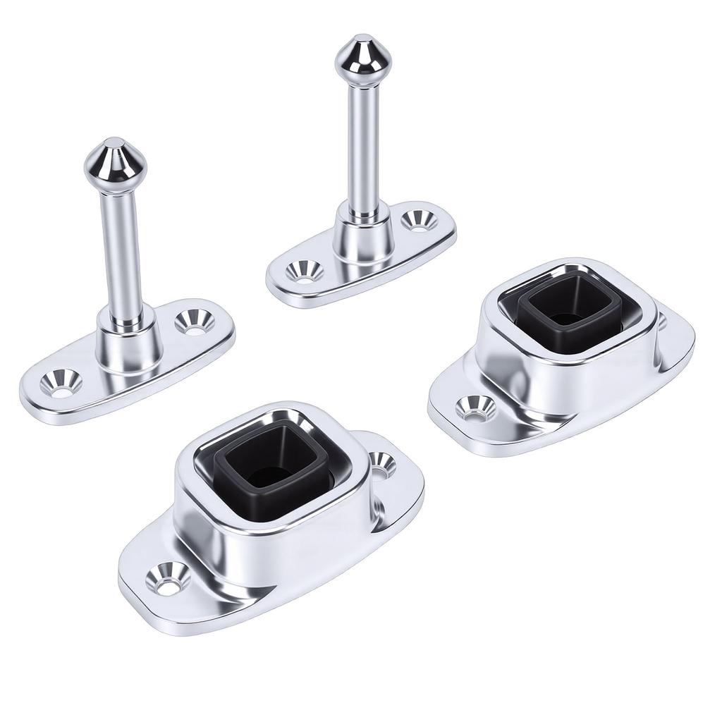 2pcs Upright RV Door Holder Plunger Socket Set 3.38in Heightened Trailer Door Holder for RV Trailer Cargo Horse Trailer