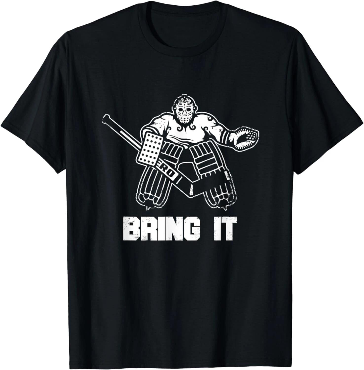 Funny Ice Hockey Player Gift Goalie Apparel Graphic Gift Unisex T-Shirt L