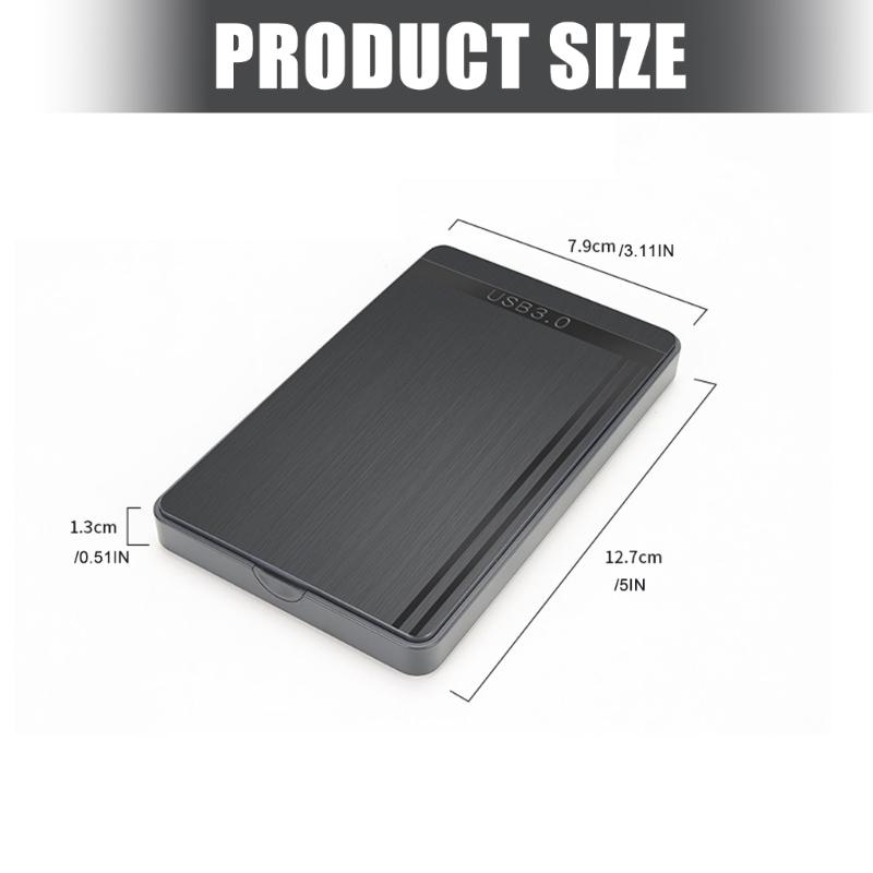 USB3.0 Fast 5Gbps Transfer Aluminum HDD Case For 2.5" SATAs SSDs Mechanical Hard Drive