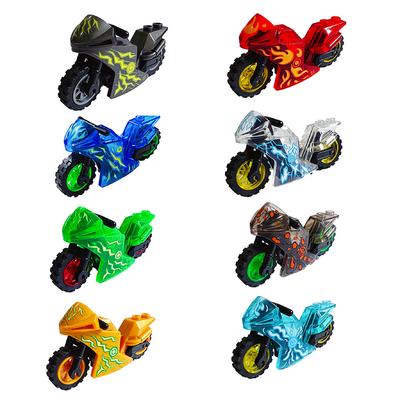 Military Scene With Off-Road Two-Wheeled Motorcycle Building Block Doll Parts