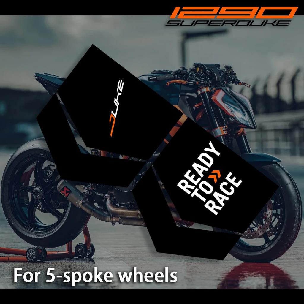 AnoleSti Motorcycle Wheel Sticker Hub Decals Rim Stripe Tape For KTM Super Duke 1290 Duke 890 790 690 390 Racing Ready To Race