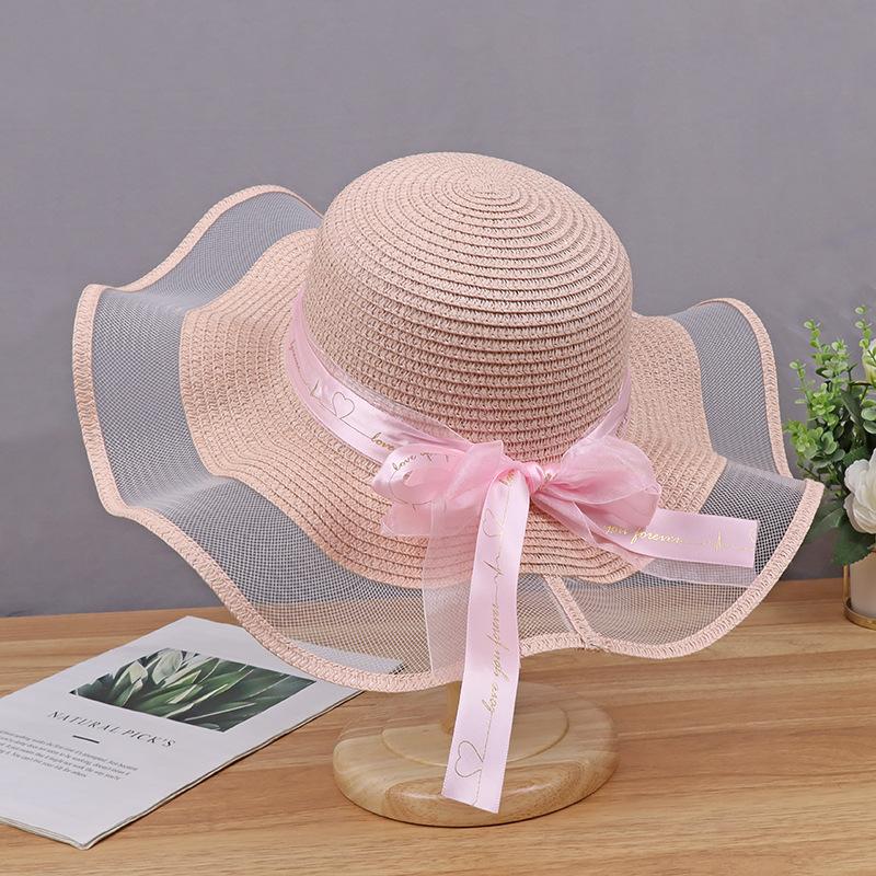 New Lace Women's Summer Wavy Edge Sun Hat Women's Sun Protection Dome Summer Hat