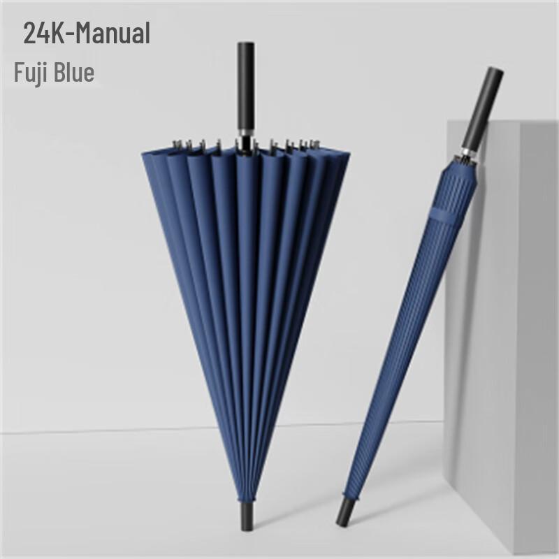 Large Reinforced 24-Rib Long Handle Umbrella