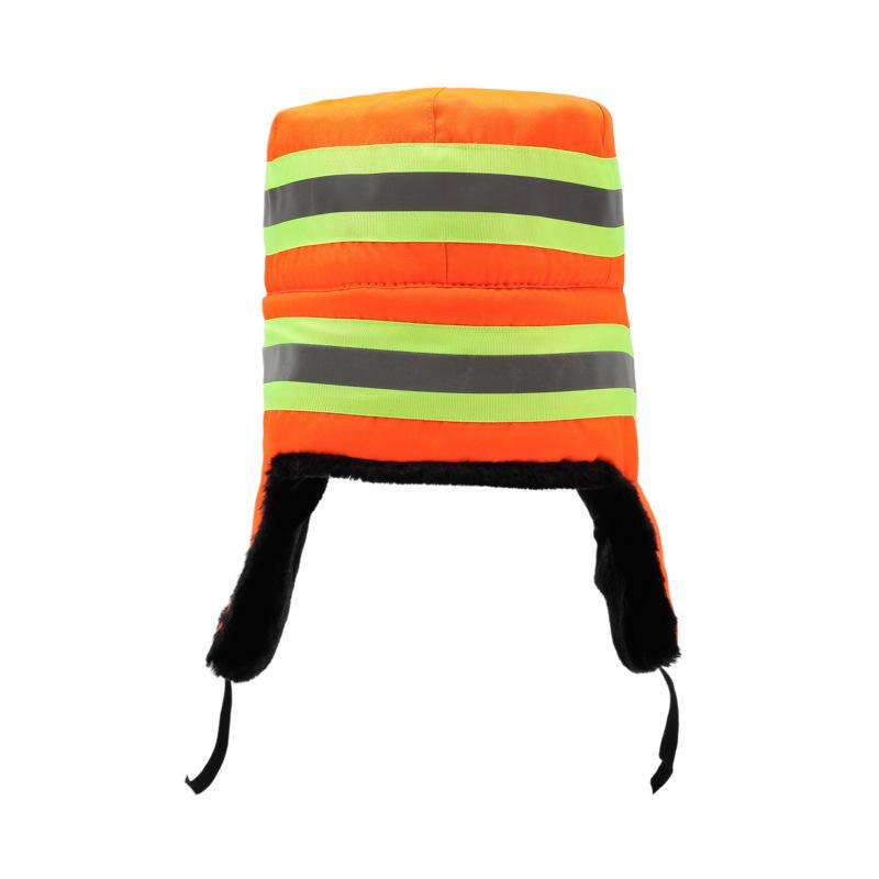 Winter Lei Feng hat men's fleece thickened sanitation worker cotton hat autumn and winter cold warm landscaping reflective work hat