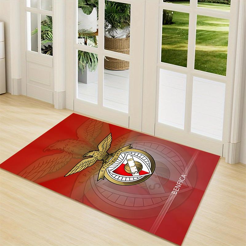 1Pc Benfica Football Crest Carpet Rug Customizable Soft Washable Antislip Home Living Room Sofa Mats Personalized Rug 0917220
