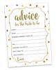 Inkdotpot Advice For The BrideA  CardsA  Set Of 50A  Gold ConfettiA  Bridal Shower Activity