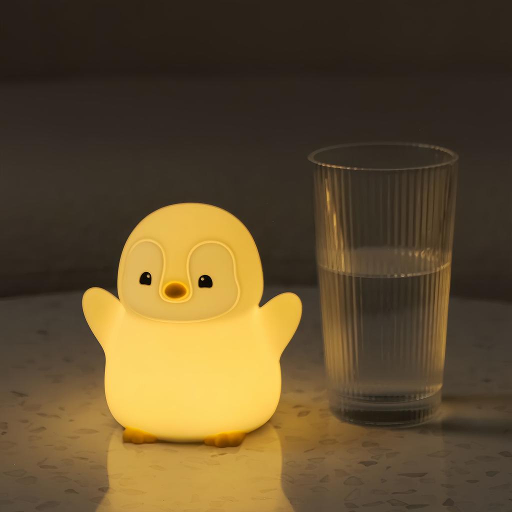 Xiaomi 1 Novelty Penguin Nursery Night Light For Kids Room Rechargeable Sleeping Beside Night Lamp For Breastfeeding Toddler Decoration