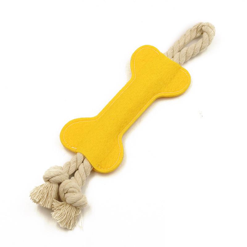 

Pet Chew Toys for Cats and Dogs: Felt Bone Shape, Teething Stick, Portable and In Stock 15.7*7.2 жёлтый