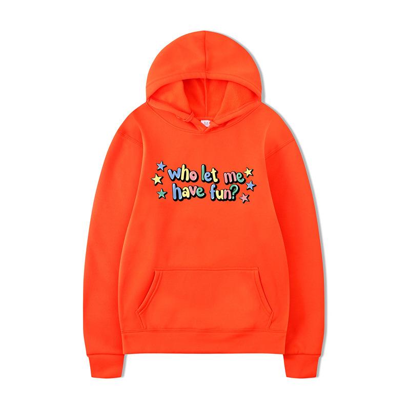 Who Let Me Hoodies Print Fashion Sweatshirt Casual Oversize Unisex Autumn Winter Fleece Streetwear Tops Male Sudaderas