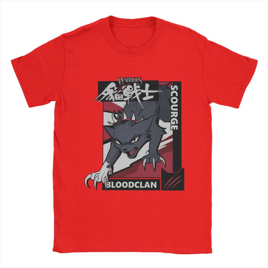 Scourge From Warrior Cats Unisex T Shirt Samurai Cat Cool Tee Shirt Short Sleeve O Neck TShirt 100 Cotton Party Tops