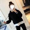 Women's Spring and Autumn Casual Fashion Fashionable Fat Sister Suit Loose Belly Covering and Slimming Two-piece Set