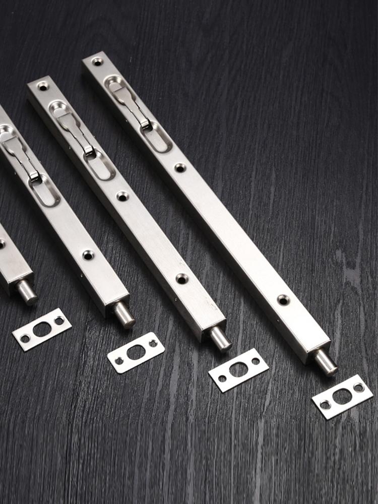 Silver 304 stainless steel open-mounted latch, latch latch wood doors and Windows latch latch latch anti-theft new door pin