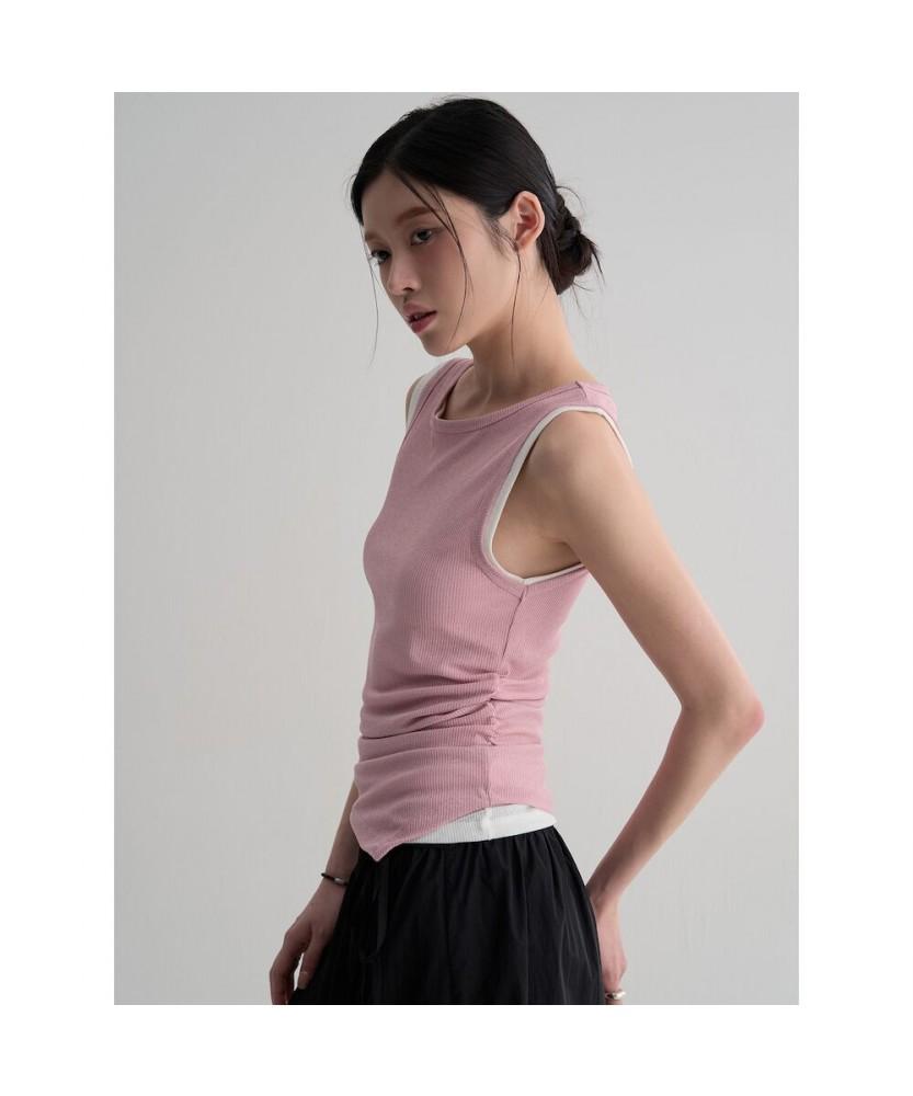 8seconds Layered Sleeveless Jersey Top Light Pink