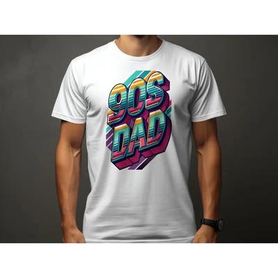 Retro 90s Dad T Shirt Vintage Style Father Apparel Nostalgic For Cool Themed Fun
