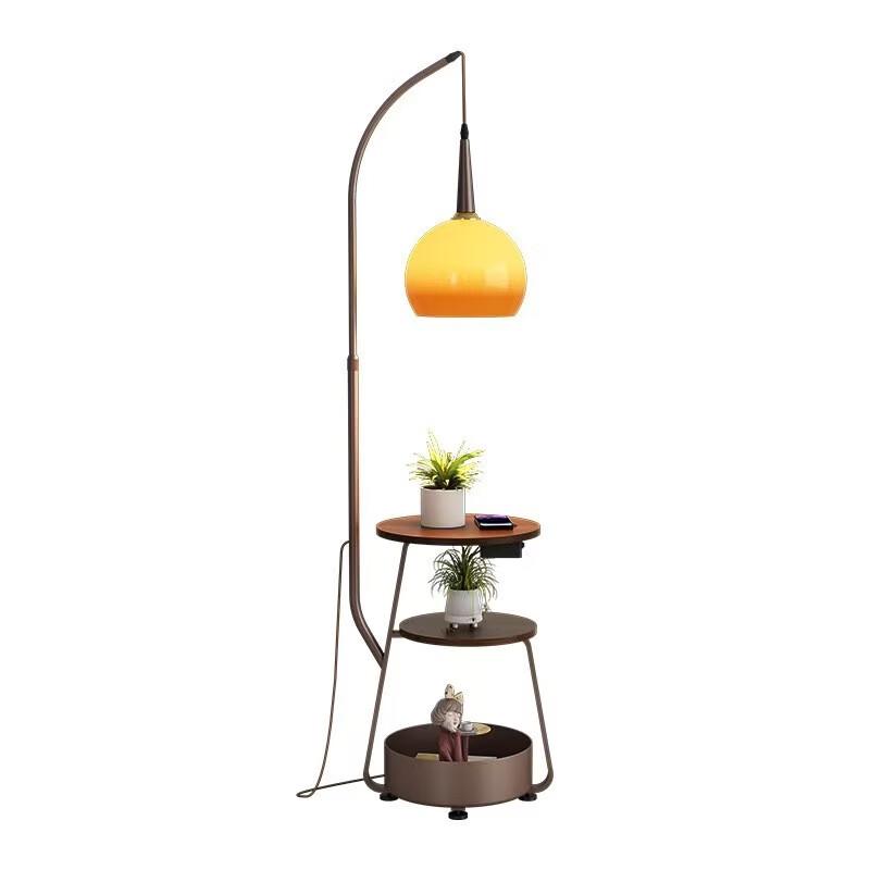UOSU Vintage Floor Lamp with Integrated Table