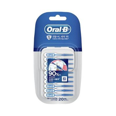 Interdental Brush for Sensitive Gums Rubber Type I-Shaped 20 Pcs (Case Included)