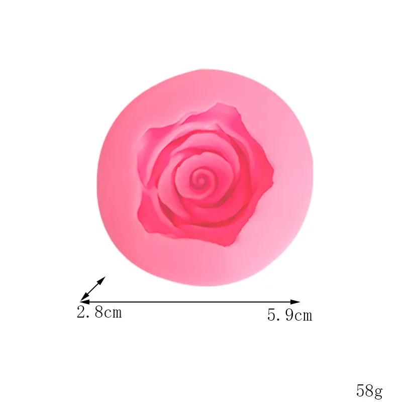 1ks 3D krásné růže silikonová forma DIY nástroje na zdobení čokoládových dortů Fondán dekorace na svatební dort Květiny Forma na mýdlo