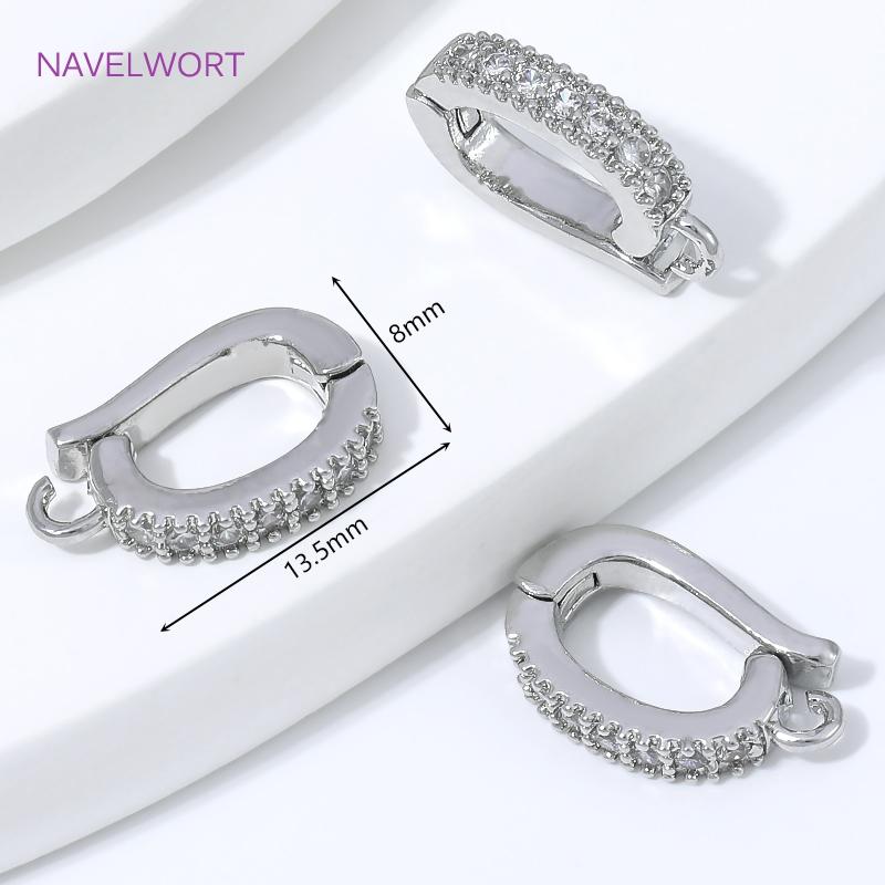 18K Gold Plated Hinged Necklace Enhancer,For Jewelry Making Supplies Pendant Bail Clasps Connector Fastener DIY Accessories